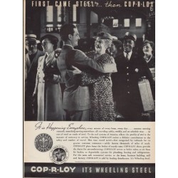 1937 Cop-R-Loy Ad "It's Wheeling Steel"