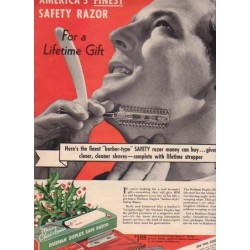 1937 Durham Razor Ad "Finest Safety Razor"