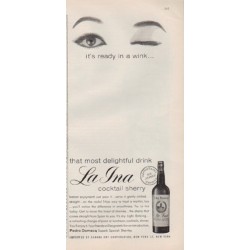 1959 La Ina Ad "that most delightful drink"