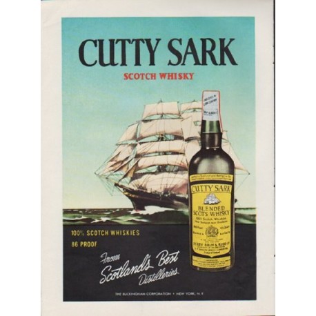 1959 Cutty Sark Ad "From Scotland's Best Distilleries"
