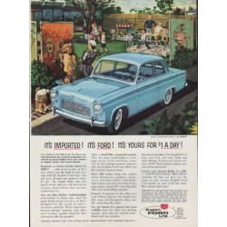 1959 English Ford Line Ad "It's Imported! It's Ford!"
