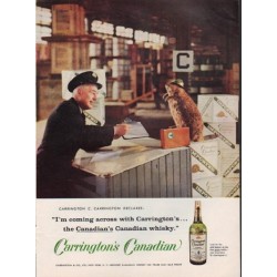1959 Carrington's Canadian Ad "I'm coming across with Carrington's"