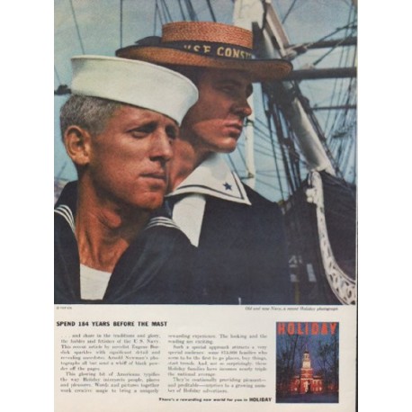 1959 Holiday Magazine Ad "Spend 184 Years Before The Mast"