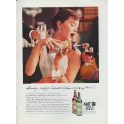 1959 Martini & Rossi Ad "a delightful Continental Custom"