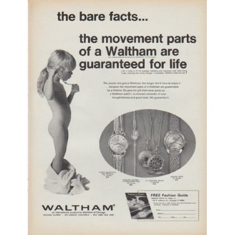 1968 Waltham Ad "the bare facts"