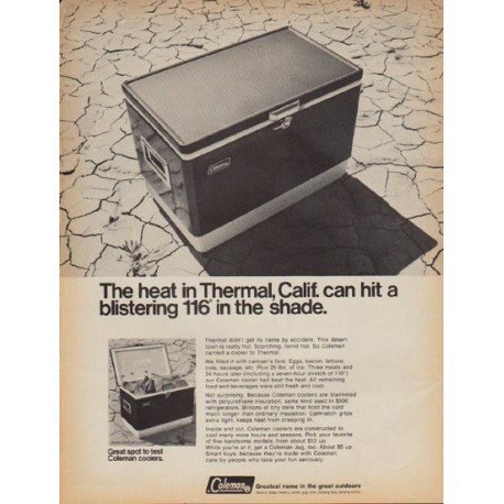 1968 Coleman Ad "Thermal, Calif."
