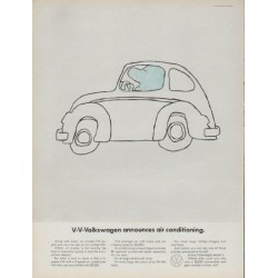 1968 Volkswagen Ad "V-V-Volkswagen announces air conditioning."