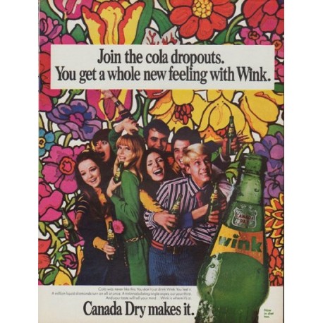 1968 Canada Dry Ad "Join the cola dropouts"