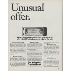 1968 First National City Ad "Unusual offer."