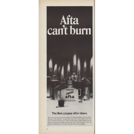 1968 Afta Ad "can't burn"