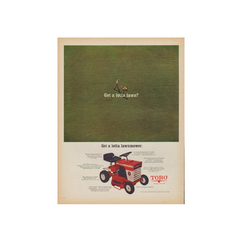 1968 Toro Vintage Ad Got a lotta lawn?