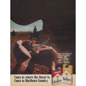 1968 Marlboro Cigarettes Ad "Come to where the flavor is."
