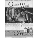 1937 G & W Whiskey Ad "Guess Work"
