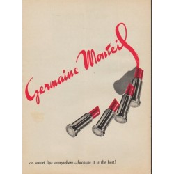 1957 Germaine Monteil Ad "on smart lips"