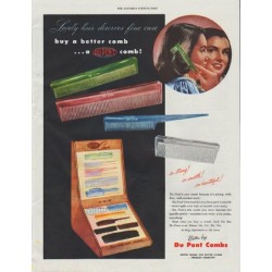 1948 Du Pont Ad "buy a better comb"