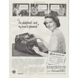 1948 Remington Rand Ad "I'm delighted"