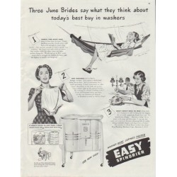 1948 Easy Washing Machine Ad "June Brides"