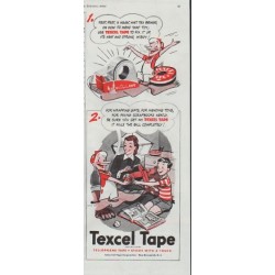 1948 Texcel Tape Ad "How To Mend That Toy"