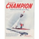 1948 Champion Spark Plug Ad "America's Favorite Spark Plug"