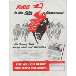 1948 National Board of Fire Underwriters Ad "Fifth Horseman"