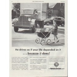 1948 American Trucking Industry Ad "if your life depended on it"