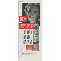 1948 Squibb Ad "New Improved"