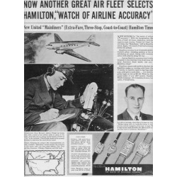 1937 Hamilton Watch Ad "Great Air Fleet"