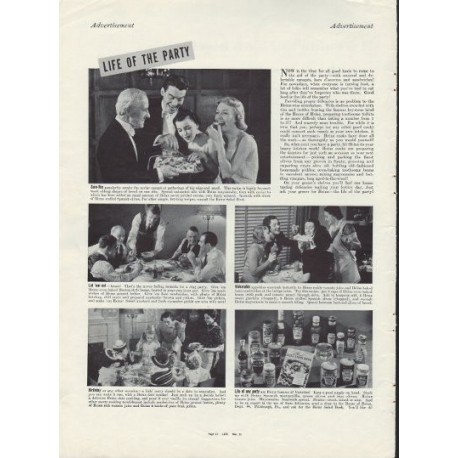 1937 Heinz 57 Varieties Ad "Life Of The Party"