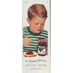 1948 Welch's Ad "for PURE enjoyment"