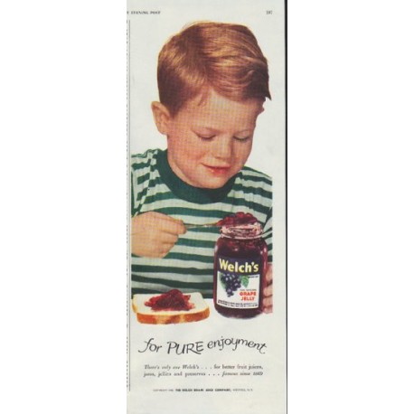 1948 Welch's Ad "for PURE enjoyment"