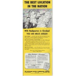 1948 Cleveland Electric Illuminating Company Ad "Best Location"