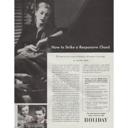 1948 Holiday Magazine Ad "How to Strike a Responsive Chord"