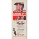 1954 Chap Stick Ad "Sunburned Lips?"