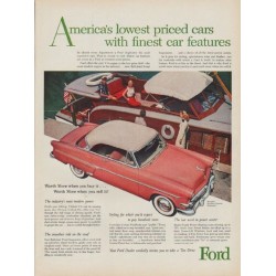 1954 Ford Ad "America's lowest priced cars"