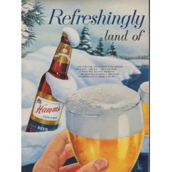 1954 Hamm's Beer Ad "Refreshingly Yours"