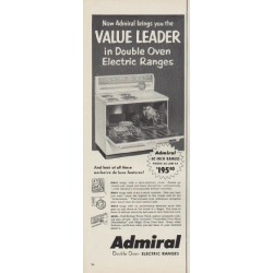 1954 Admiral Electric Ranges Ad "Value Leader"