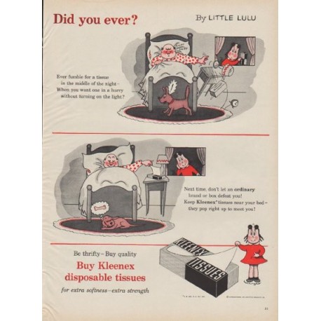 1954 Kleenex Tissues Ad "Did you ever?"
