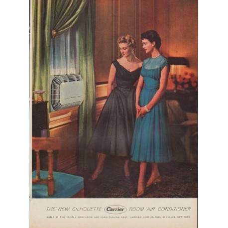 1954 Carrier Air Conditioner Ad "The New Silhouette"