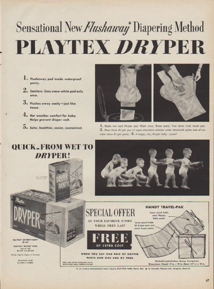 1953 Playtex panty brief ad