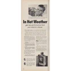 1954 Lectric Shave Ad "In Hot Weather"