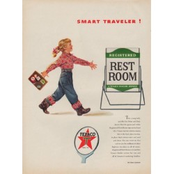 1954 Texaco Ad "Smart Traveler"