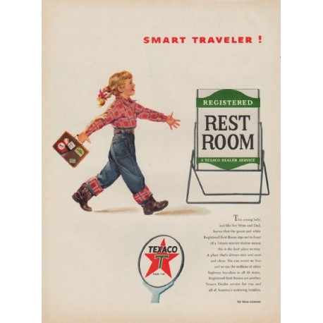 1954 Texaco Ad "Smart Traveler"