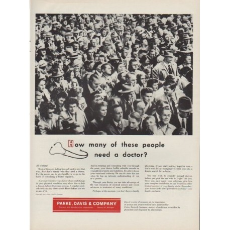 1954 Parke, Davis & Company Ad "these people"