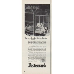 1954 Dictograph Ad "Mary had a little lamb ..."