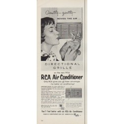 1954 RCA Air Conditioner Ad "Moves The Air"