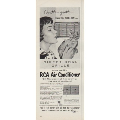 1954 RCA Air Conditioner Ad "Moves The Air"