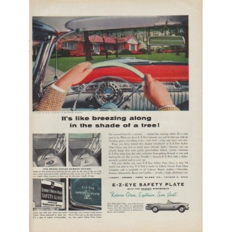 1954 Ford Glass Company Ad "breezing along"