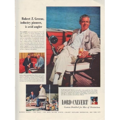 1954 Lord Calvert Ad "Robert Z. Greene"