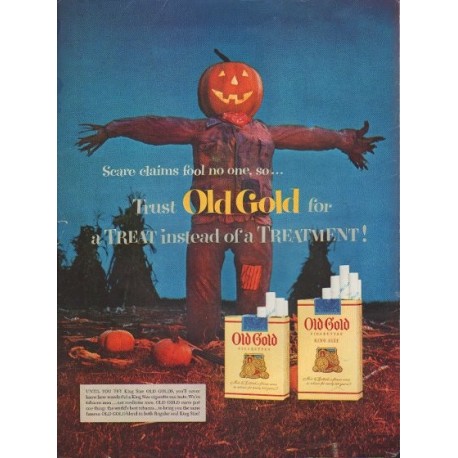 1953 Old Gold Cigarettes Ad "Scare claims"