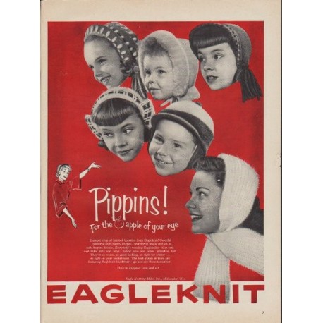 1953 Eagleknit Ad "Pippins!"